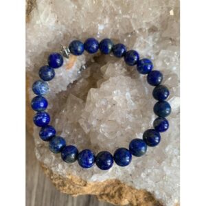 Bracelet pierre naturelle lapis lazuli perles 8 mm