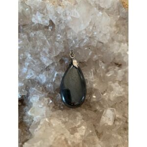 hematite pendentif goutte