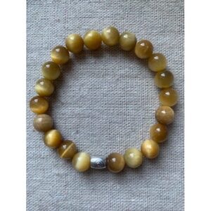 œil de tigre doré bracelet perles naturelles 8 mm