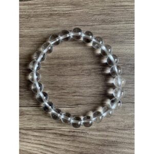 Bracelet cristal de roche naturel perles 8 mm