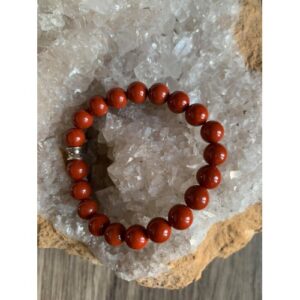 Jaspe rouge bracelet perles naturelles 8 mm