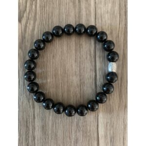 spinelle noire naturelle perles 8 mm