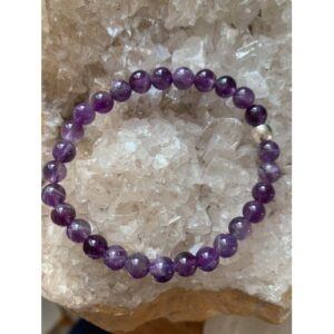 bracelet pierre naturelle améthyste chevron 6 mm