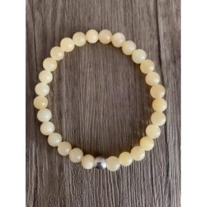 Bracelet pierre naturelle calcite perles 6 mm