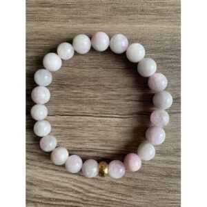 kunzite naturelle bracelet perles 8 mm