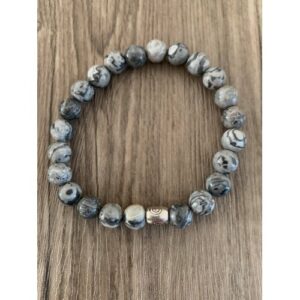 bracelet pierre naturelle de jaspe netstone perles 8 mm