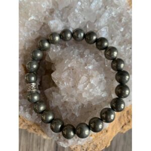 pyrite naturelle bracelet perles 8 mm