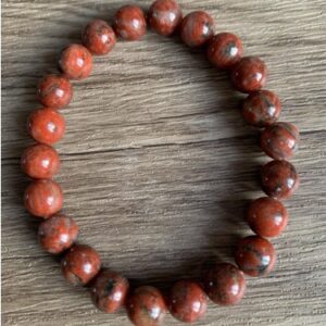 Bracelet en jaspe Breschia naturel pour ancrage et vitalité