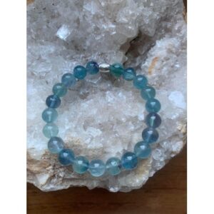 fluorite bleue naturelle perles 8 mm