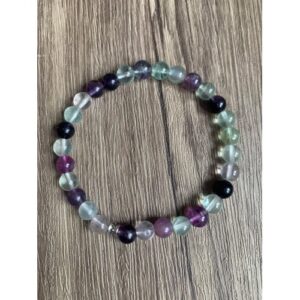 bracelet enfant en pierre naturelle de fluorite perles 6 mm