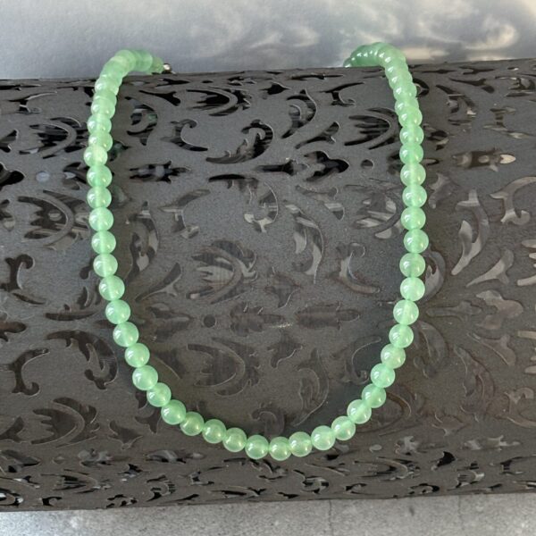 Collier perles aventurine verte – accessoire élégant et pierre de bien-être