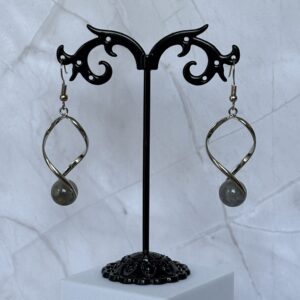 bijou pierre naturelle labradorite boucles d oreilles