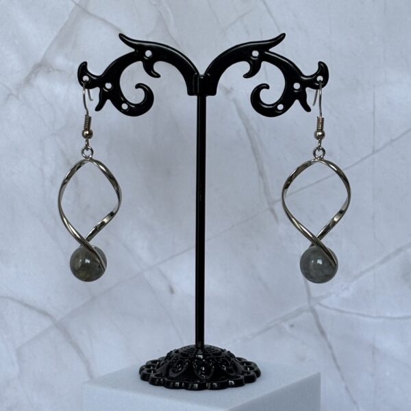 bijou pierre naturelle labradorite boucles d oreilles