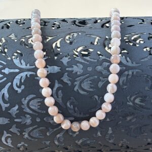 Collier en perles de pierre de soleil naturelle – bijou lithothérapie éclat doré