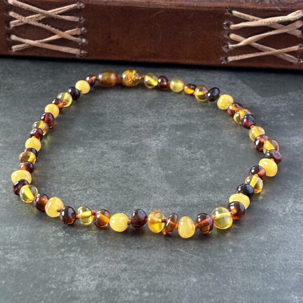 Collier bébé ambre véritable multicolore – bien-être et confort