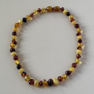 Bijou bébé collier ambre naturelle multicolore – apaisement et énergie douce