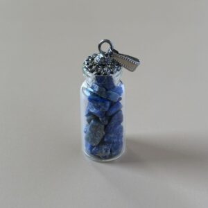 Pendentif bouteille lapis lazuli – pierre naturelle de sagesse et d’intuition