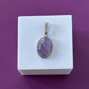 Cabochon améthyste pendentif lithothérapie
