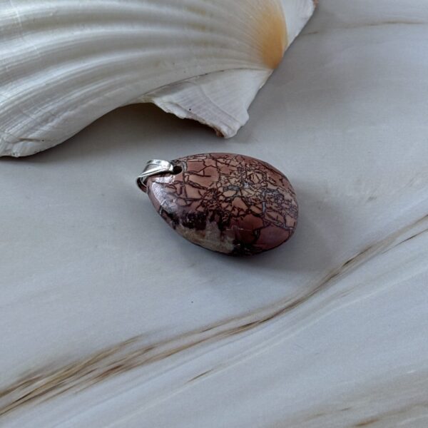Agate rouge pendentif ovale élégant