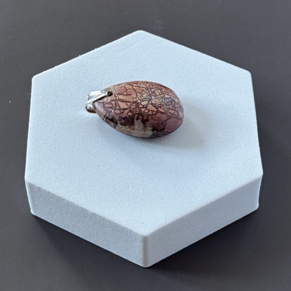 Pendentif agate rouge forme ovale lithothérapie