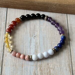 Bracelet pierres naturelles 7 chakras énergie et équilibre
