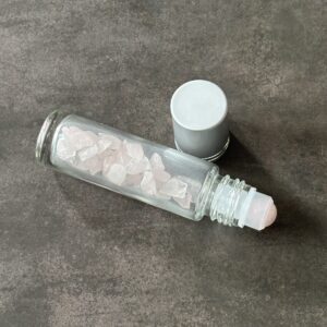 Roll'on quartz rose pour huiles essentielles et soins énergétiques