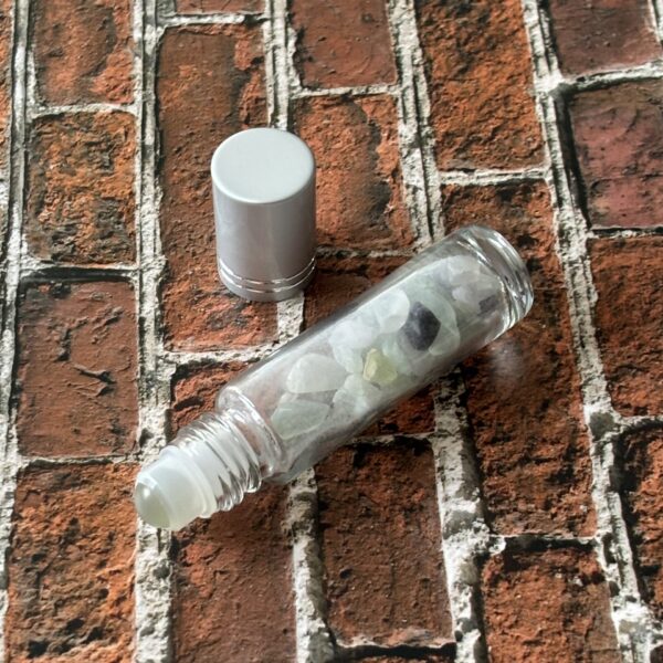 Roll'on pierre fluorite pour massage, détente et équilibre émotionnel
