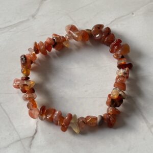 Bijou fait main bracelet cornaline pierres fines