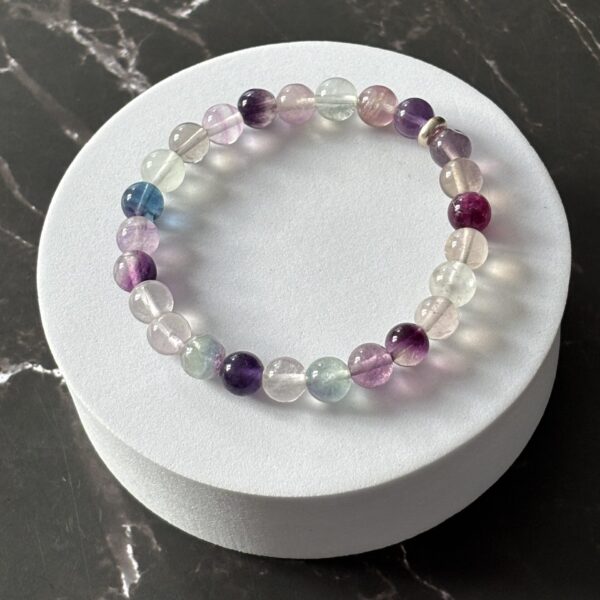 Galet fluorite mixte – pierre de concentration et sérénité, idéale pour la méditation et le bien-être