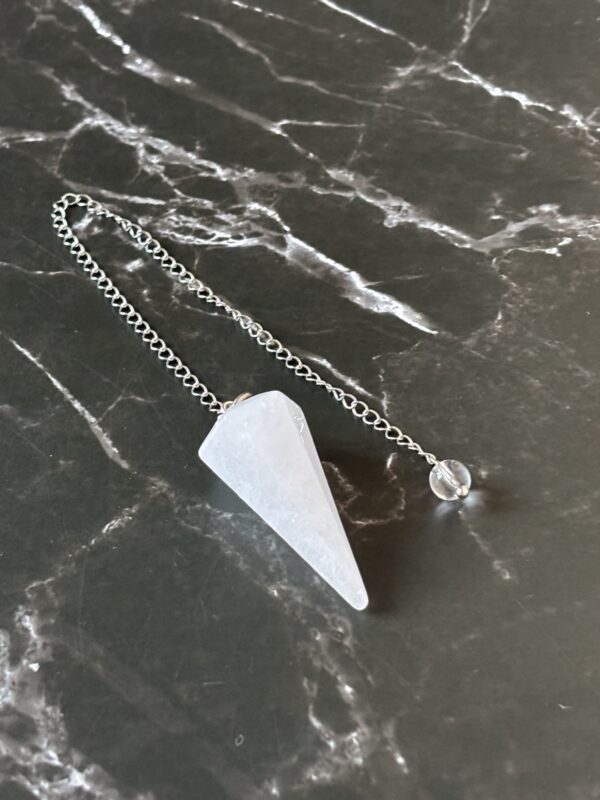 Cristal de roche pendule divinatoire – pierre de lumière pour purification, intuition et équilibre spirituel