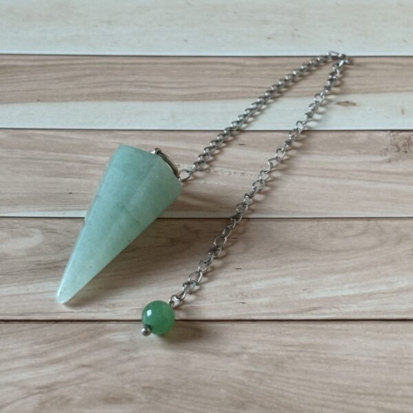Aventurine verte pendule – pierre de chance et de sérénité pour divination, méditation et énergie positive