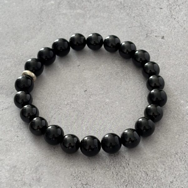 Jais bracelet perles noires – pierre d’ancrage et de purification en lithothérapie
