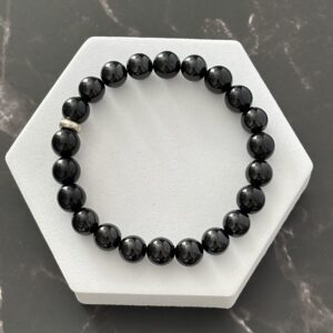 Bracelet jais véritable – bijou énergétique pour apaiser le mental et retrouver la sérénité
