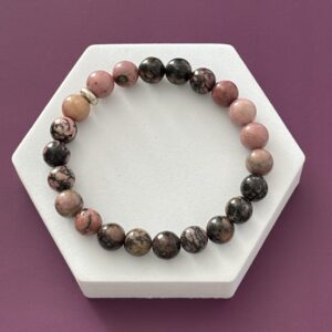 Bijou lithothérapie rhodonite – bracelet de réconfort émotionnel et d’équilibre intérieur