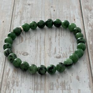 Bracelet rubis zoïsite pierre naturelle – création énergétique pour confiance et amour de soi