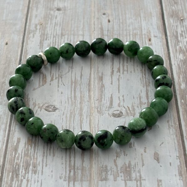 Bracelet rubis zoïsite pierre naturelle – création énergétique pour confiance et amour de soi