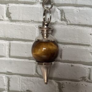 Pendule Séphoroton œil de tigre, outil de radiesthésie et protection spirituelle