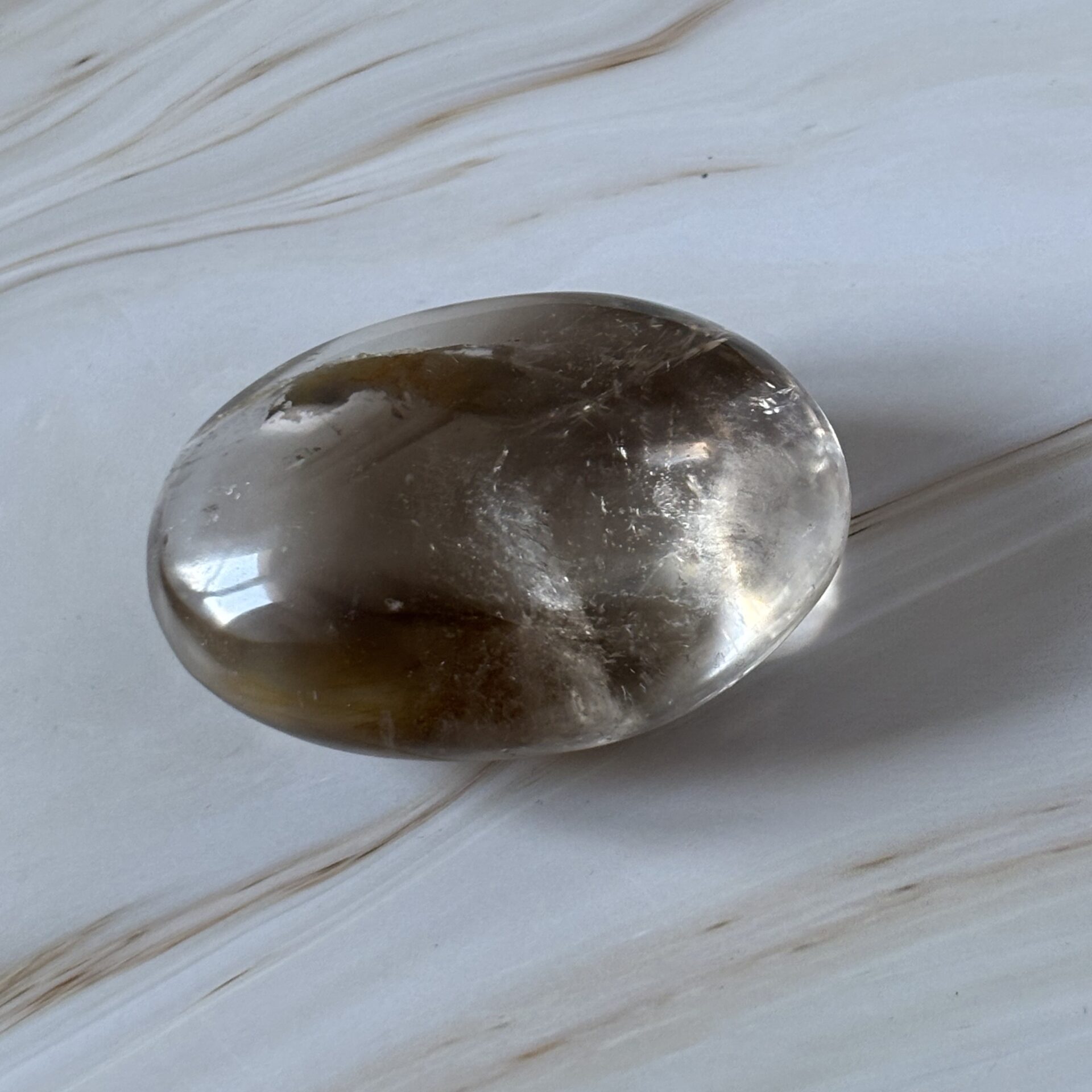 Galet de quartz fumé véritable, cristal protecteur contre les énergies négatives