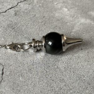 Pendule Sephoroton en obsidienne céleste pour divination et méditation spirituelle