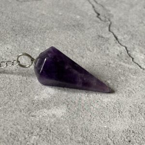 Pendule en améthyste à facettes pour radiesthésie et énergie spirituelle