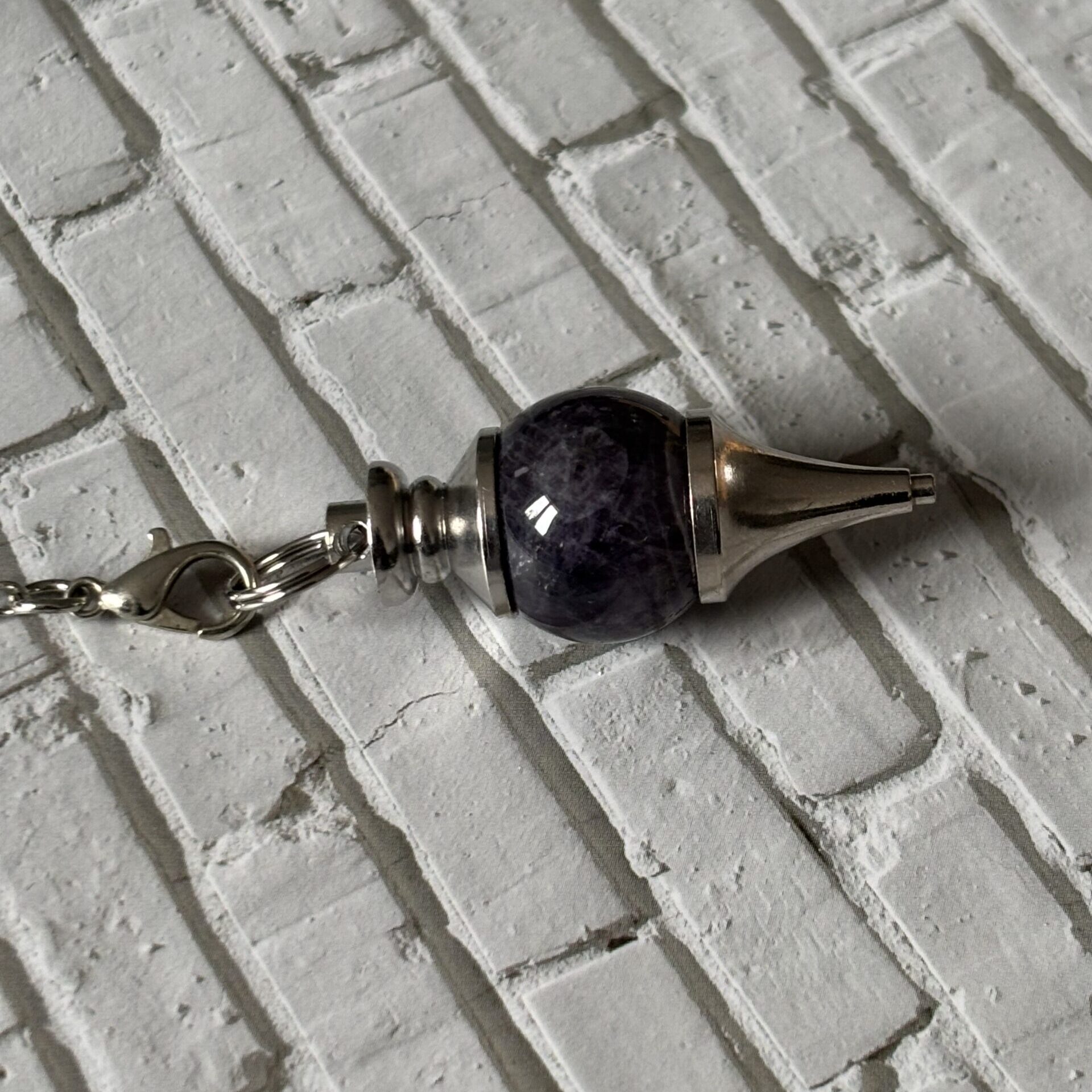 Pendule divinatoire Sephoroton en pierre d’améthyste naturelle