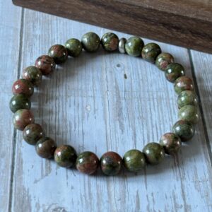 Bracelet en unakite naturelle pour équilibre énergétique et bien-être
