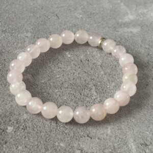 Bracelet en quartz rose naturel pour attirer l’amour et l’harmonie