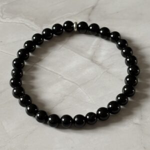bracelet lithothérapie tourmaline noire homme femme