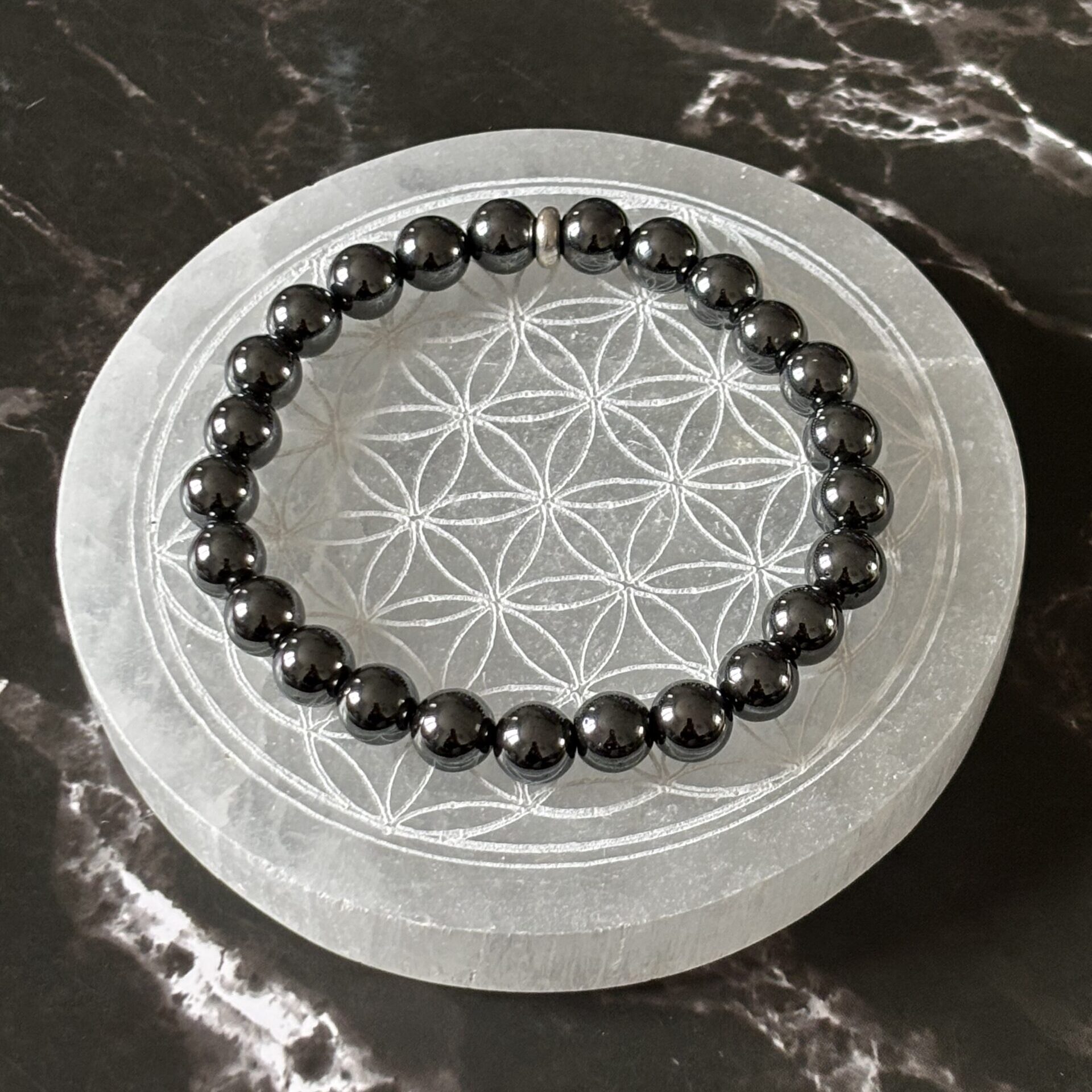 bracelet perles hématite homme femme bijoux énergétiques