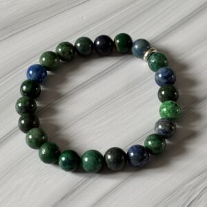Bracelet mix azurite et malachite pour méditation et équilibre énergétique