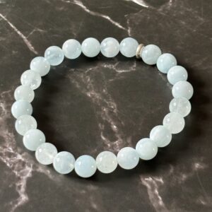 Bracelet aigue-marine cadeau bien-être pierre semi-précieuse