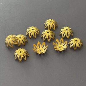 coupelles métal doré – embouts décoratifs pour création de bijoux artisanaux
