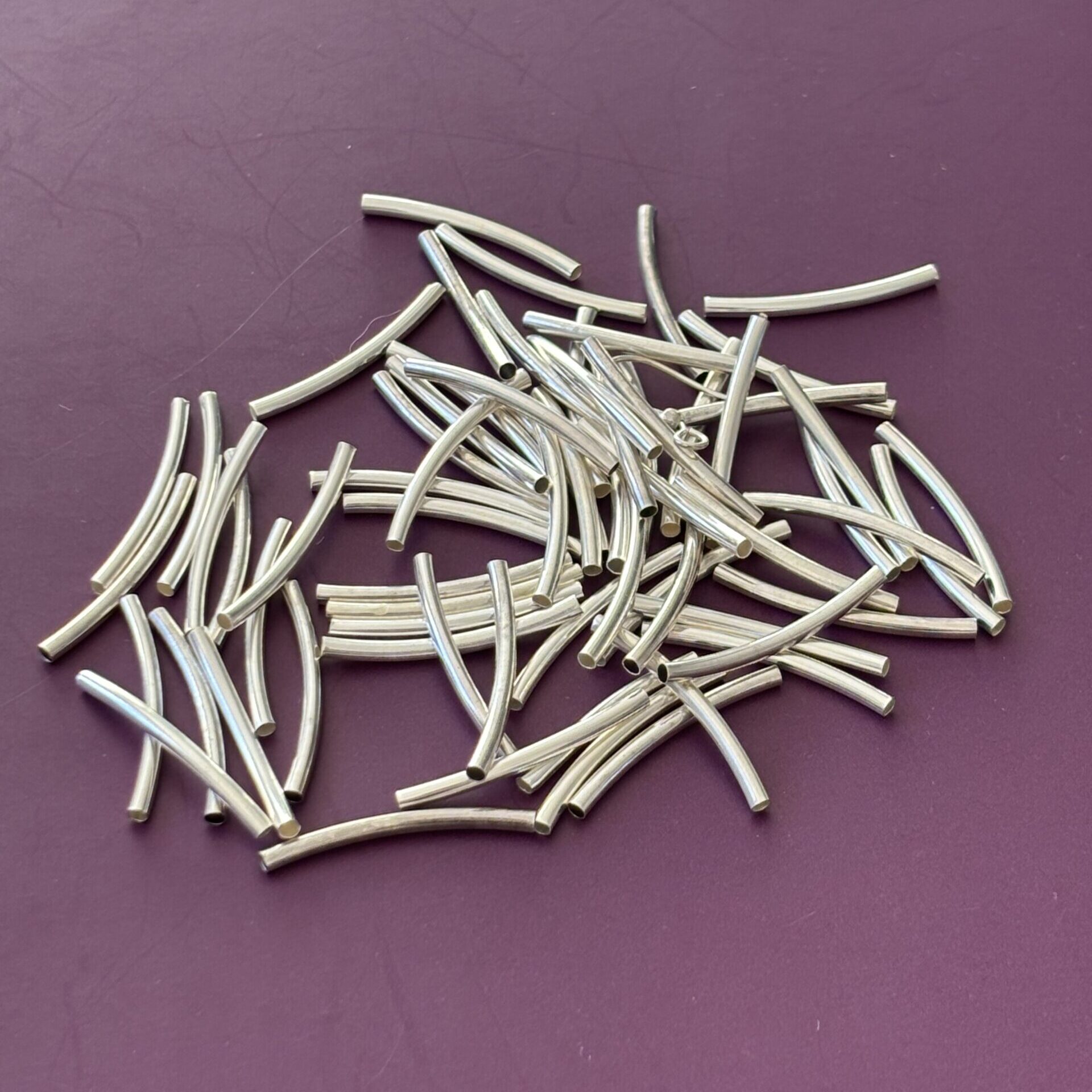 Tubes séparateurs argentés pour bracelet perles – accessoires bijouterie acier inoxydable, création bracelet ou collier fait main