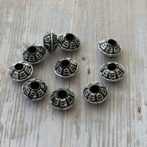 séparateur métal vieilli pour bracelet artisanal - accessoire de bijouterie vintage en perles et apprêts haut de gamme